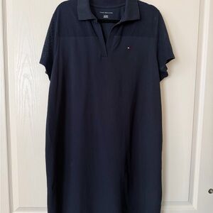 Tommy Hilfiger Dark Blue Mesh Sleeve Polo Dress NWOT